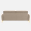 Monly Velvet 3 Seater Sofa Cream Color