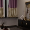 Stoa Paris Satin Window Curtain, 70% Blackout Curtains,   Privacy Lining, Pack of 2, Versailles - Royal Rouge with Back Lining