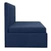 Aredo 3 Seater Velvet Pull Out Sofa Cum Bed in Navy Blue Color With Storage