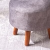 Brick Grey Faux Leather Ottoman