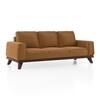 Granada Premium 3 Seater Fabric Sofa in Ochre velvet Colour