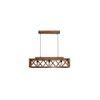 Symmetric Centrum Brown Solid Wood Cluster Hanging Light