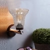 Devansh Metal Electric Wall Light in gold Colour with Transparent Shade Count of 1 Light