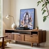 The Castle Decor Lord Shiva Parivar Wall Painting Framed Artwork 20x30 Inch Style 1