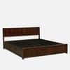 Junora Hydraulic Solid Wood Bed King Size in Tobacco Colour