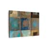 Truss Blue Pieces Pass Way Iii Abstract Printed Framed Canvas Wall Prints Set of 3 Multicolor Matte
