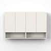 Opryt Engineered Wood Wall Mounted with Shelf Two Kitchen Cabinet Rack In White Finish