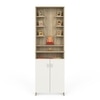 Bluewud Shubh Engineered Wood Prayerut In European Oak & White Finish