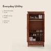 Fidora Solid Wood 2 Door Wardrobe in Honey Finish
