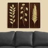 W-Evan Abstract Metal Wall Decor in Gold Set of 3