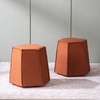 Prism Orange Pouf Ottoman Set Of 2
