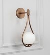 Birds Single Light Wall Fitting In Antique Brass Finish With Opal Frosted White Glass