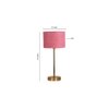 Pink Jute with Metal Gold Table Lamp