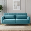 Monly Velvet 3 Seater Sofa Aqua Blue Color