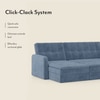 Peckham 3 Seater Click Clack Sofa Cum Bed In Ocean Weave Colour