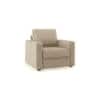 Apollo 1 Seater Fabric Sofa in Ash Grey Velvet Colour
