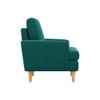 Oliver Boucle Fabric Lounge Chair in Green Colour