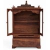 Chaitanya Solid Wood Prayer Unit in Teak Finish
