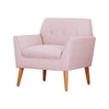 Thomas Fabric Lounge Chair in Pink Colour