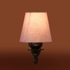 Devansh Metal Electric Wall Light in Antique Gold Colour with Grey Shade Count of 1 Light
