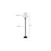 Ashanti Black Cotton Shade Floor Lamp