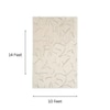 Handmade Wool Area Rug Modern Abstract Ivory Green 10 x 14 Feet Carpet
