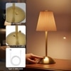 Rechargeable Touch Table Lamp Orange Shade with 15 Hour Battery Backup
