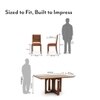 Danton Oribi Solid Wood 6 Seater Dining Table With Set Of 6 Chairs