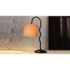 Grey cotton Zig Zag Curvy table lamp with Iron Base (SP28)