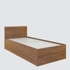 Ashton Single Bed with Right Side Pull Out Drawer Storage in Exotic Teak Finish