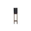 Bijou Black Cotton Floor Lamp with Solid Wood