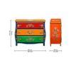 LysanderSolid Wood Hand Painted Chest Of Drawer in MultiColour