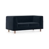 Rubik Luxe 2 Seater Fabric Sofa in Sea Port Blue Velvet Colour