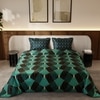 Stoa Paris Satin Comforter Set for King Size Bed 300TC Premium Bedding Emerald Celebrration