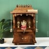 D'Dass Honey Finish Solid Sheesham Wooden Temple For Pooja
