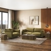 Diana 2 Seater Fabric Sofa In Olive Green Colour