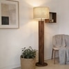 Cedar Beige Jute Floor Lamp with Beige Jute Base