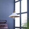 Nora White Metal Single Hanging Light