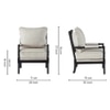 Luxe L in en Fabric Lounge Chair in Off White