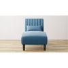 Fiest Velvet Chaise Launger in Blue Colour