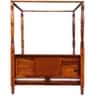Rangrez Sheesham Wood Queen Size Non Storage Poster Bed in Honey Oak Finish