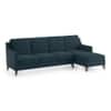 Abbey Sectional Sofa (Colour : Indigo Blue, Cushion : Soft, Seater : Right Aligned 3 Seater + Right Aligned Chaise)