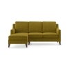 Abbey Sectional Sofa (Colour : Olive Green, Cushion : Hard, Seater : Left Aligned 2 Seater + Left Aligned Chaise)