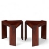 Avina Sheesham Wood Contemporary Triangle Set Of 2 Sidetable End Table In Honey Finish