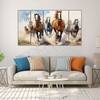The Castle Decor 7 Running Horses Vastu Wall Art Framed Painting 27x48 Inch (Style 6)