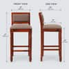 Shaurya Sheesham Wood Bar Chair in Honey Oak Finish
