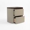 Nexus Engineered Wood Bedside Table in Cream Colour
