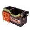 Cutlery Holder Handcrafted in Wood with Madhubani Art (8x3.5x4")