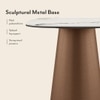 Aeris Metal Side Table in Pluto Spanish Ceramic Finish