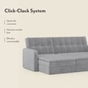 Peckham 3 Seater Click Clack Sofa Cum Bed In Granite Weave Colour